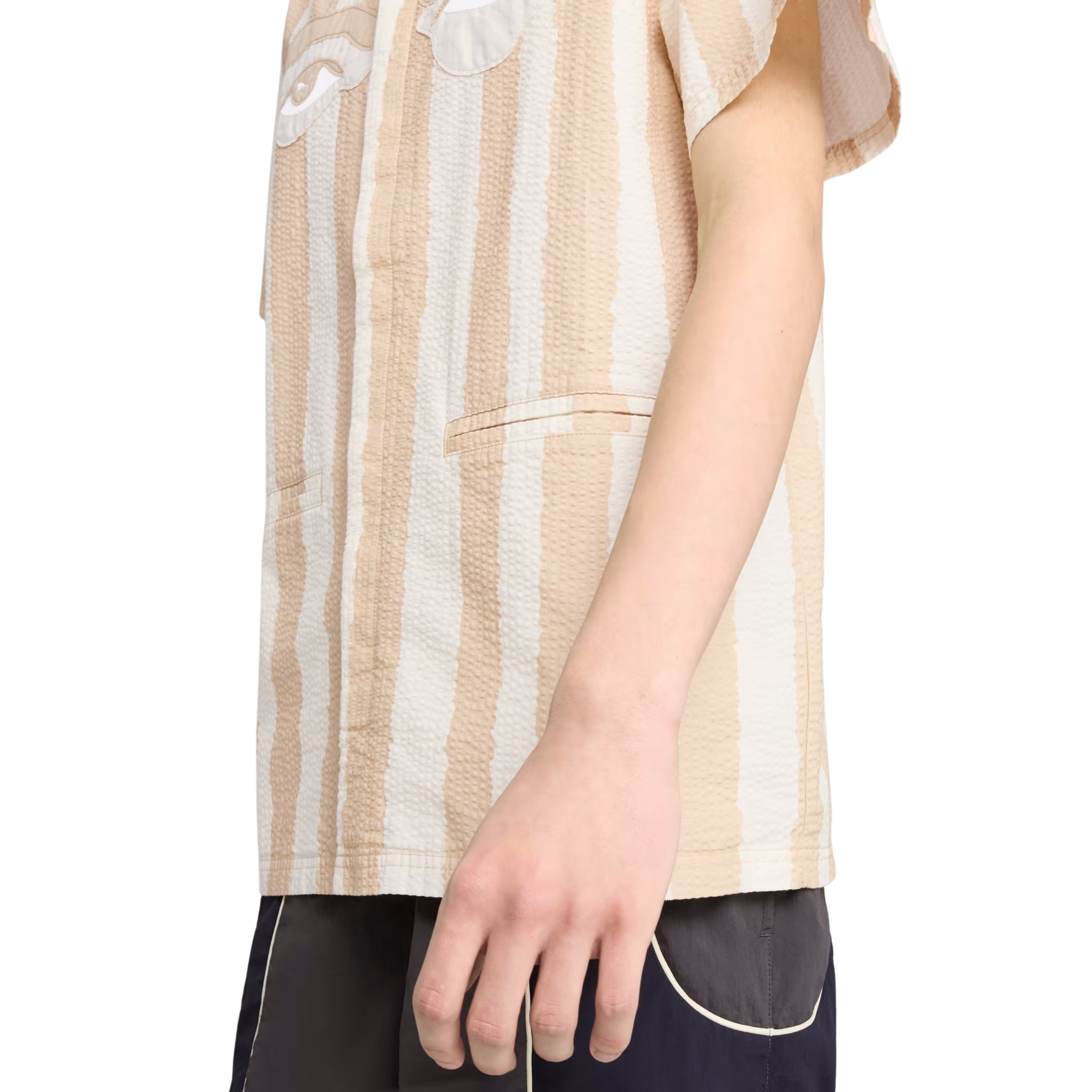 Puma Shirt X Kidsuper Pinstripe Eyes Rust-White